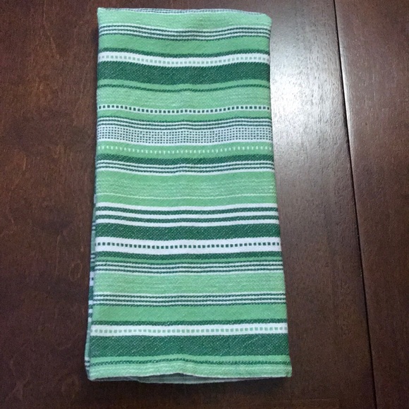 DII set of 2 hand towels green stripes - Picture 3 of 6